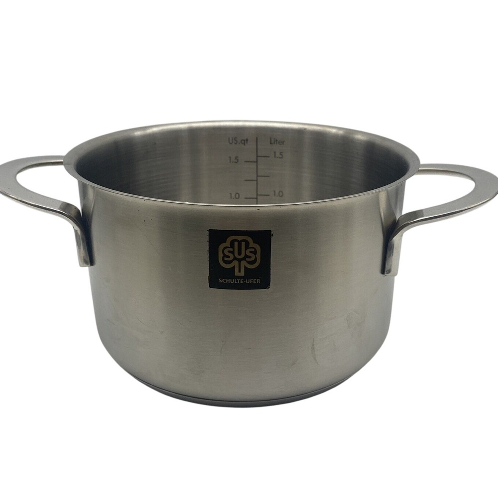 SCHULTE-UFER Stainless Steel 18/10 Silver 1.5 qt / Liter Measuring Pot JH1110